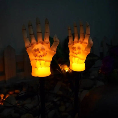 Halloween Solar Skeleton Hand Stake Lights