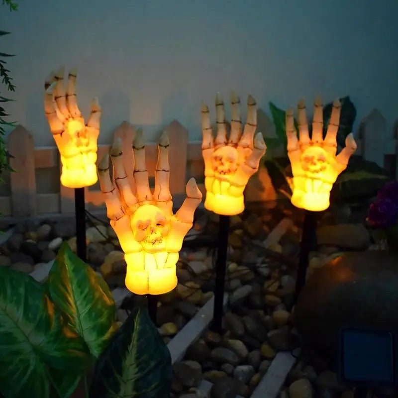 Halloween Solar Skeleton Hand Stake Lights