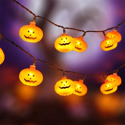 Halloween Pumpkin String Lights – LED Party Decor