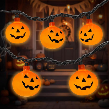 Halloween Pumpkin String Lights – LED Party Decor