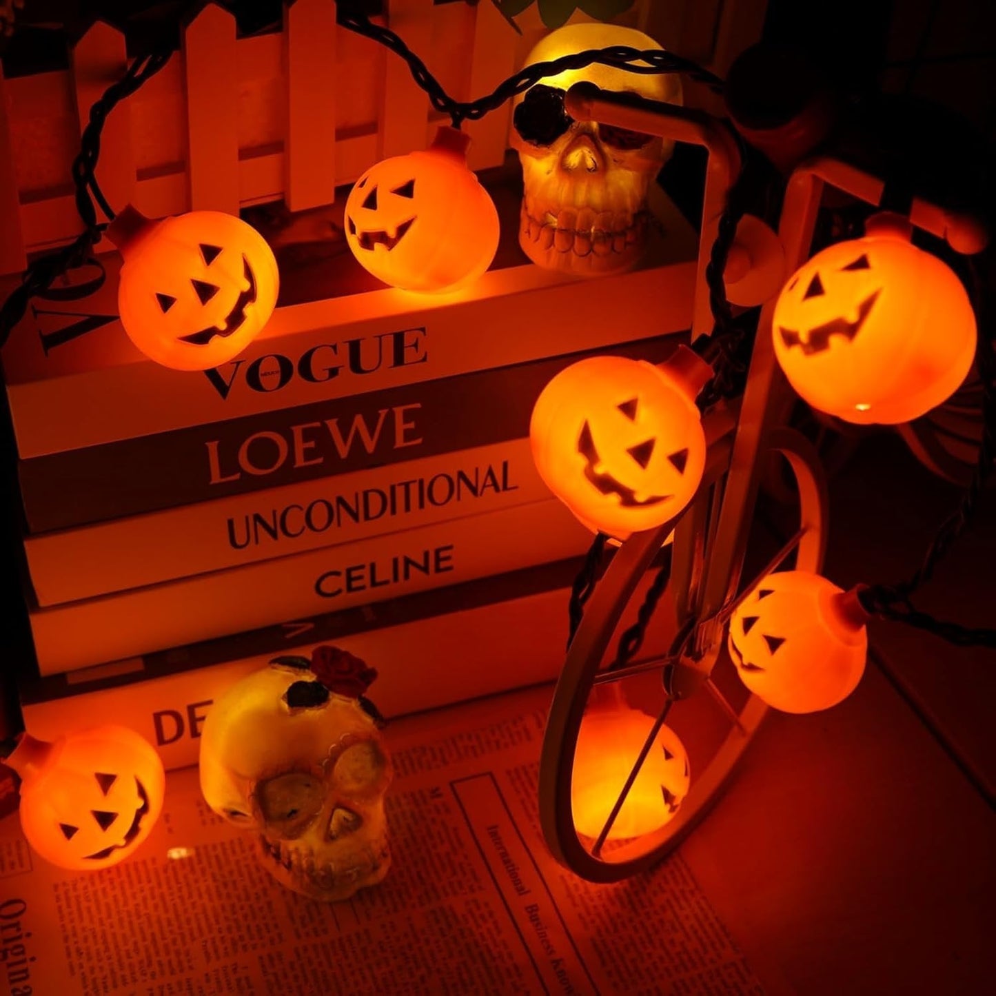 Halloween Pumpkin String Lights – LED Party Decor