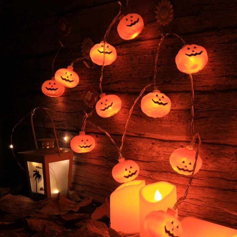 Halloween Pumpkin String Lights – LED Party Decor