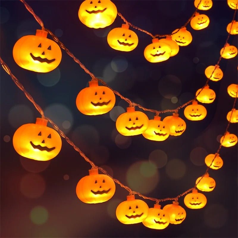 Halloween Pumpkin String Lights – LED Party Decor