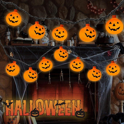 Halloween Pumpkin String Lights – LED Party Decor