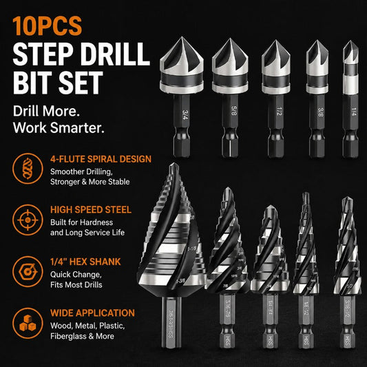 Heavy-Duty HSS Drill Bit Set image 1