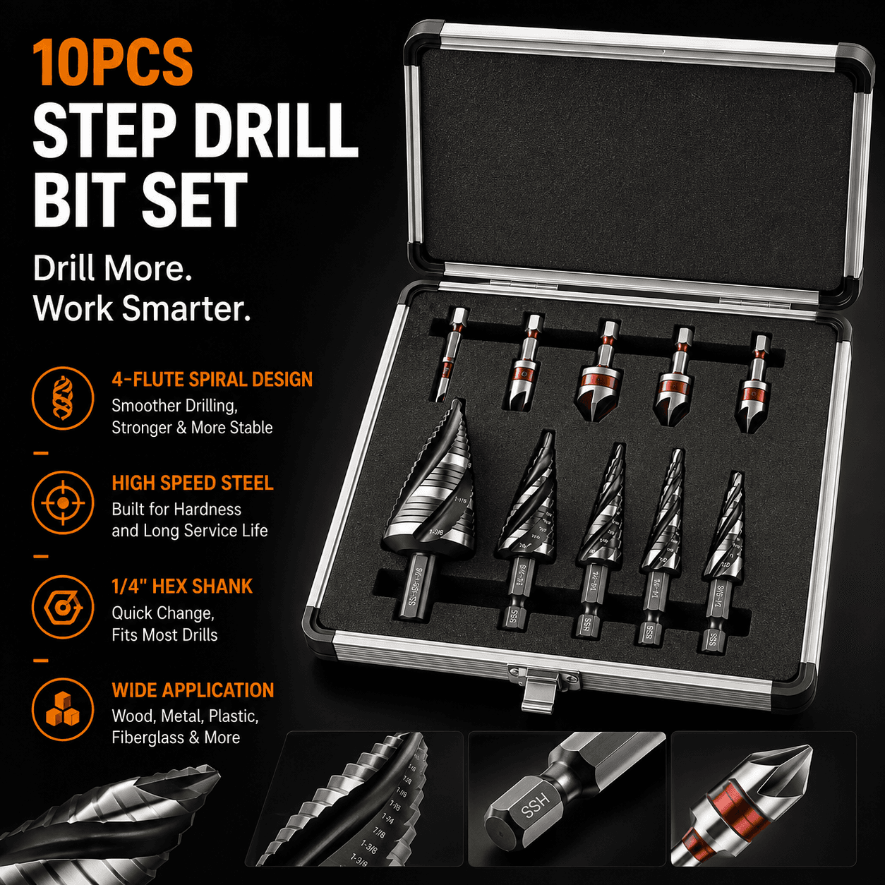 Heavy-Duty HSS Drill Bit Set image 6