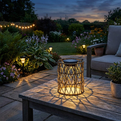 Adjustable Waterproof Solar LED Lantern for Garden and Patio – image 1