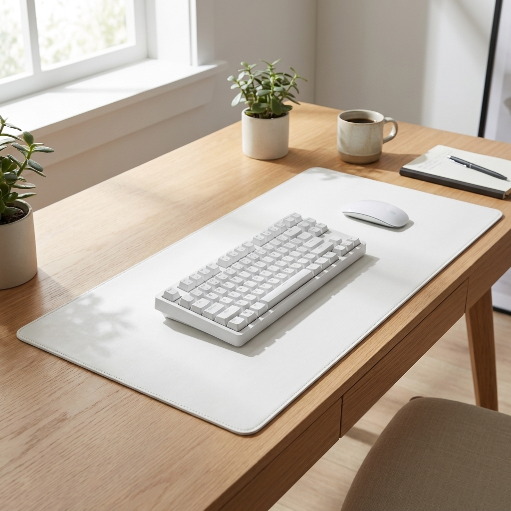 Large Leather Desk Mat – 100 × 50 cm Protective Work Surface