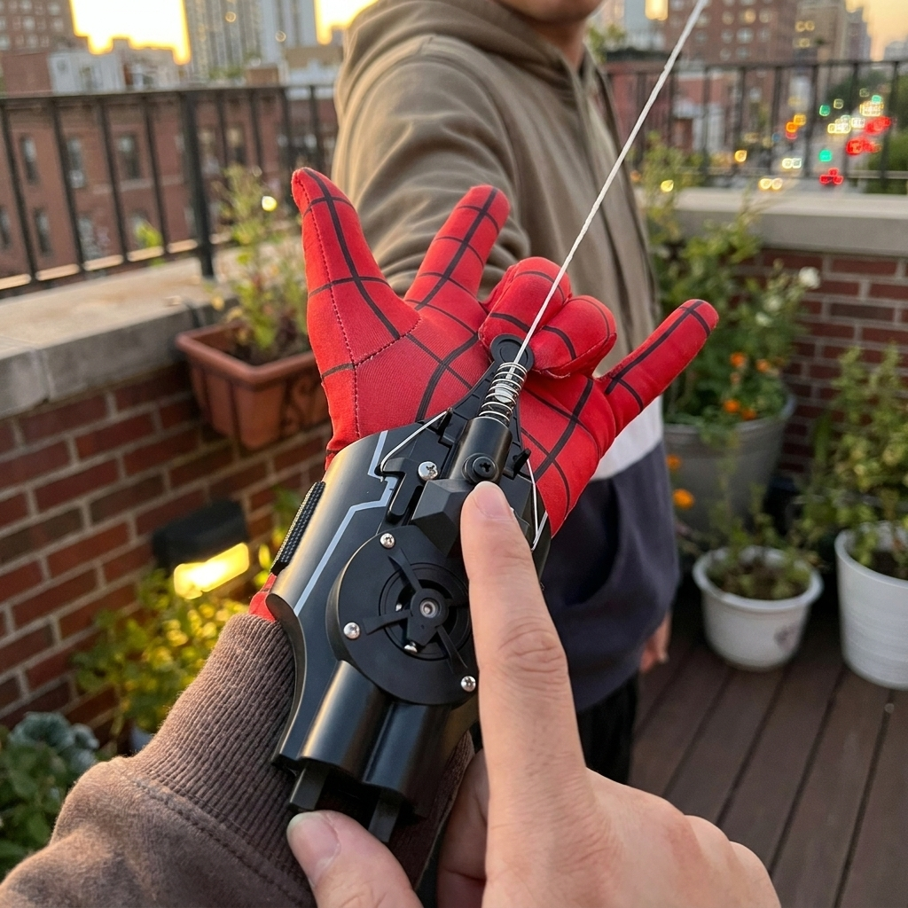 Wrist-Mounted Web Shooter Toy – Kids' Pretend Play Launcher