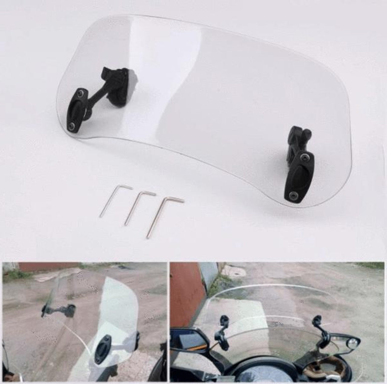 Adjustable Motorcycle Windshield Extension