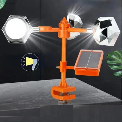 Reflective Solar Bird Deterrent with Ultrasonic and Light Defense