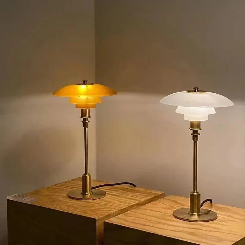 Dimmable Round Table Lamp Modern LED Light