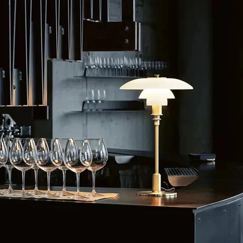 Dimmable Round Table Lamp Modern LED Light