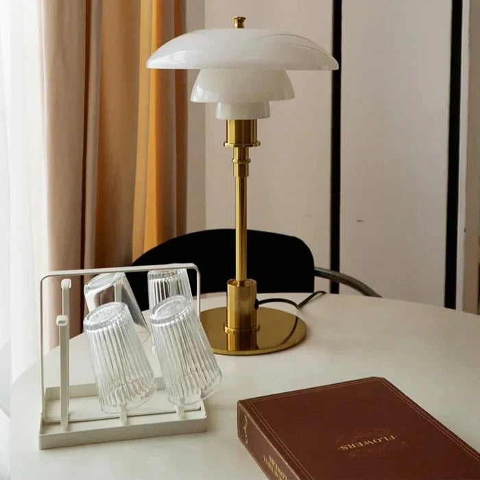 Dimmable Round Table Lamp Modern LED Light