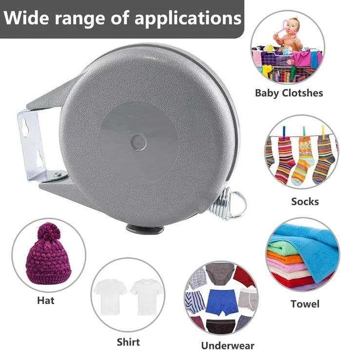 Retractable Washing Line with Swivel Mount