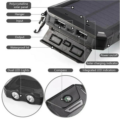 Waterproof Solar Power Bank Charger