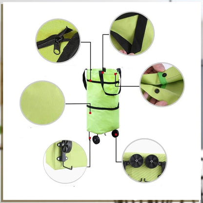 Foldable Shopping Trolley Bag with Wheels