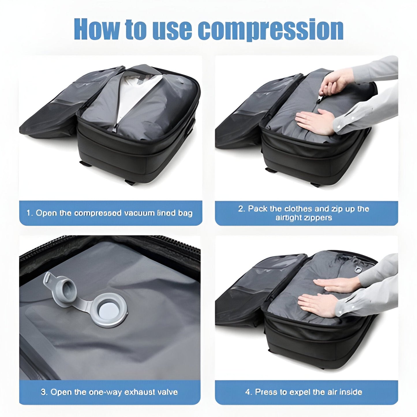 Travel Backpack with Internal Compression System