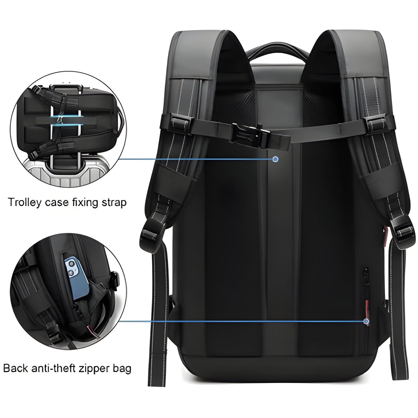 Travel Backpack with Internal Compression System