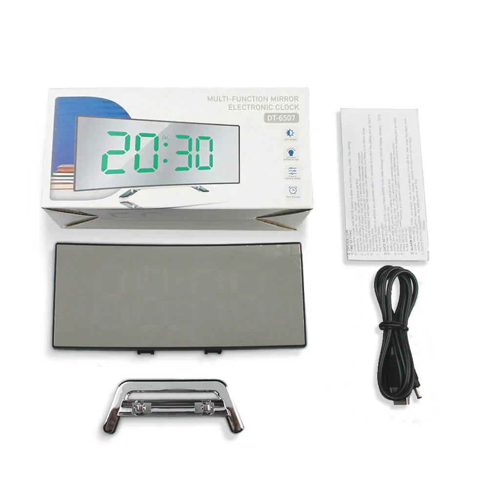 Modern Curved LED Digital Alarm Clock