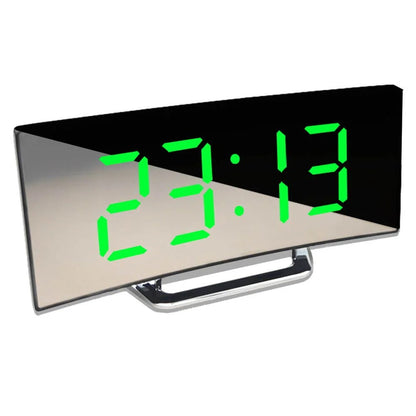 Modern Curved LED Digital Alarm Clock