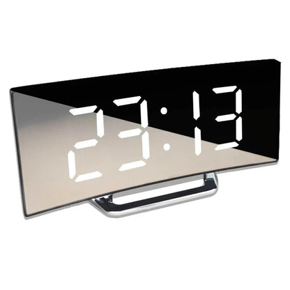 Modern Curved LED Digital Alarm Clock