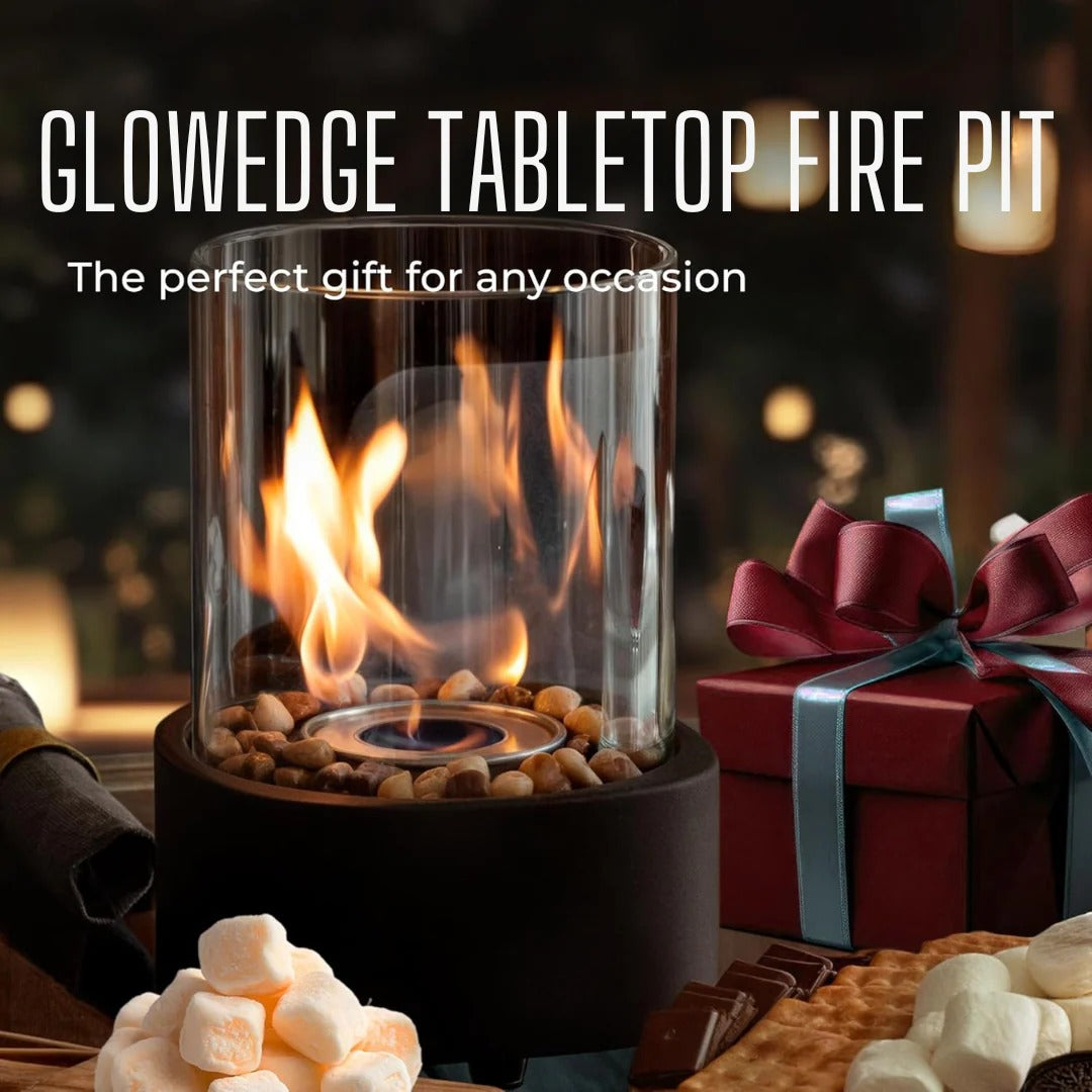 Portable Glass Tabletop Fire Pit Fireplace