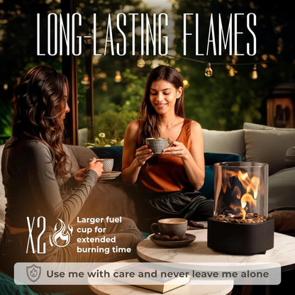 Portable Glass Tabletop Fire Pit Fireplace