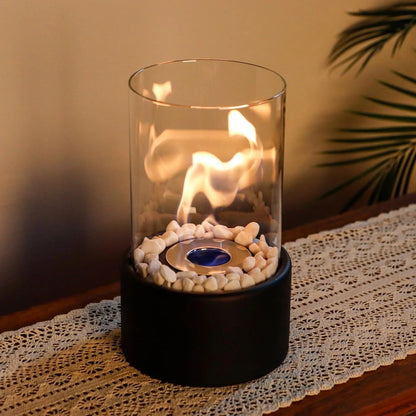 Portable Glass Tabletop Fire Pit Fireplace