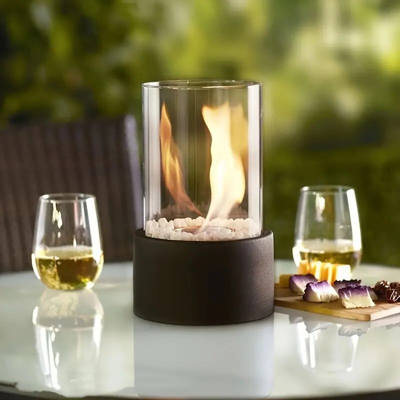 Portable Glass Tabletop Fire Pit Fireplace