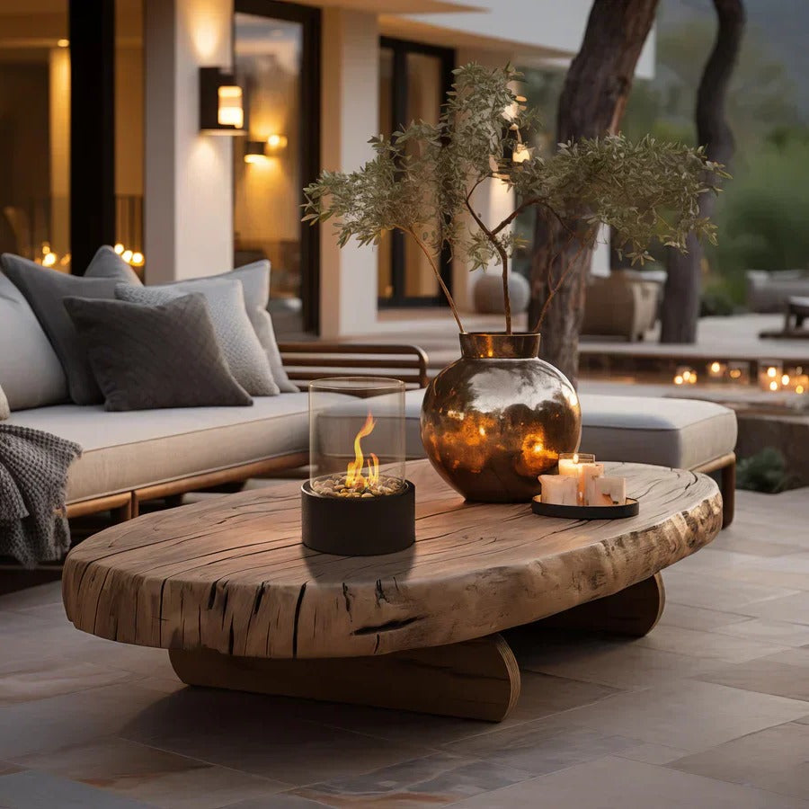 Portable Glass Tabletop Fire Pit Fireplace