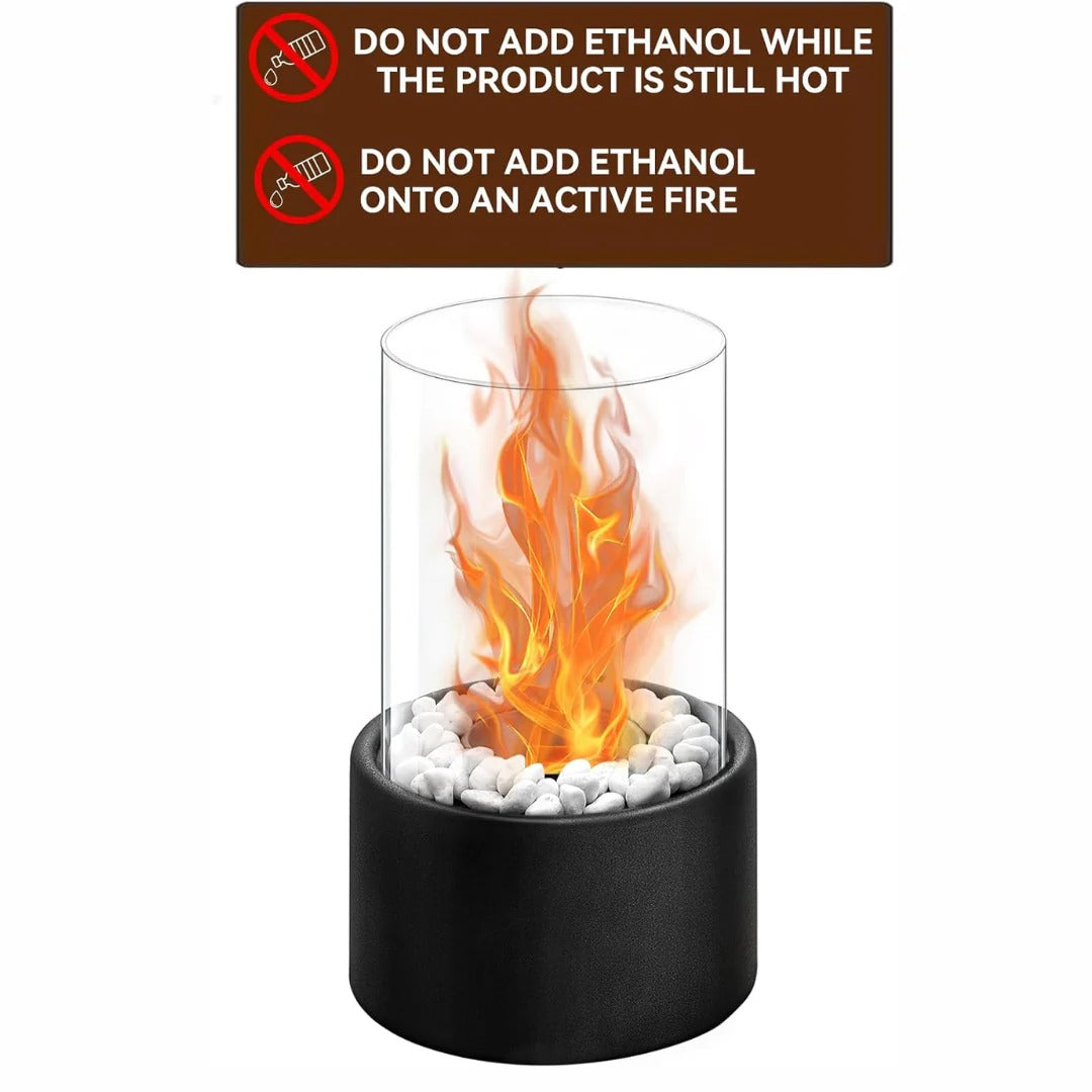 Portable Glass Tabletop Fire Pit Fireplace