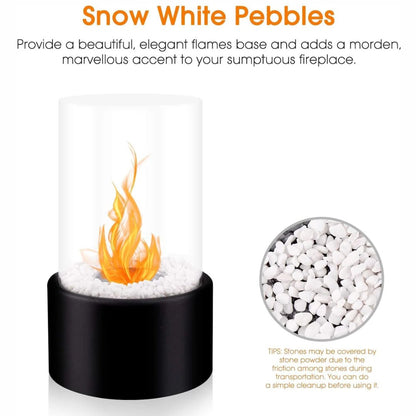 Portable Glass Tabletop Fire Pit Fireplace