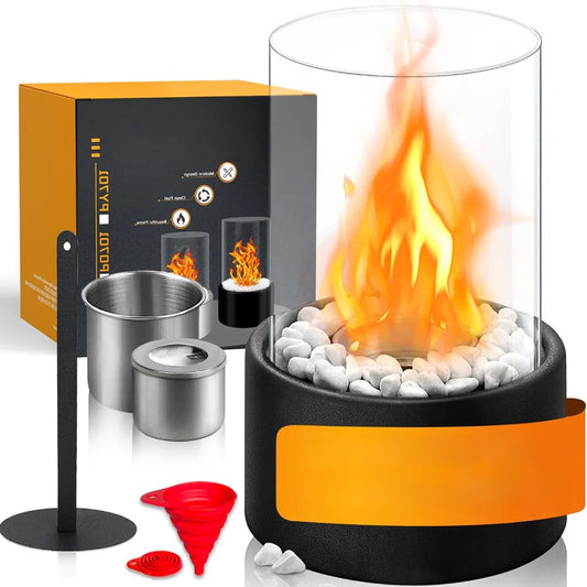 Portable Glass Tabletop Fire Pit Fireplace