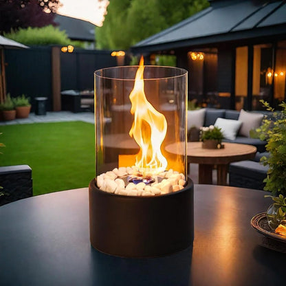 Portable Glass Tabletop Fire Pit Fireplace