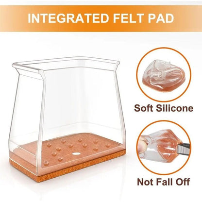 Square Silicone Chair Leg Floor Protectors