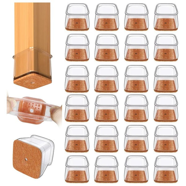 Square Silicone Chair Leg Floor Protectors
