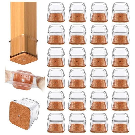 Square Silicone Chair Leg Floor Protectors