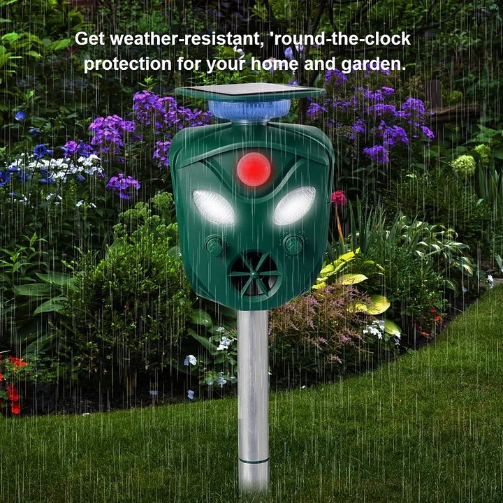 Solar Ultrasonic Animal Repeller 360° Coverage