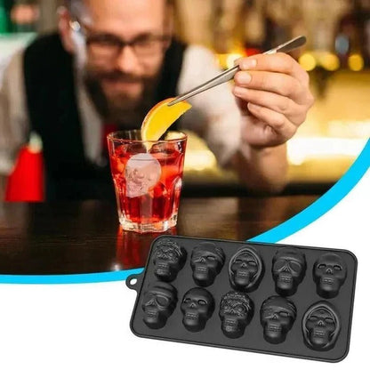 Skull-Shaped Silicone Ice Cube Tray
