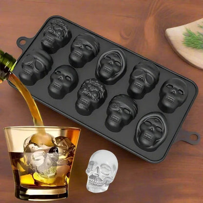Skull-Shaped Silicone Ice Cube Tray
