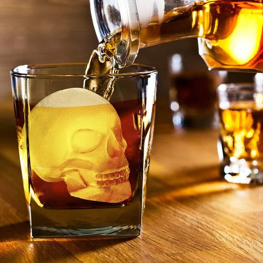 Skull-Shaped Silicone Ice Cube Tray