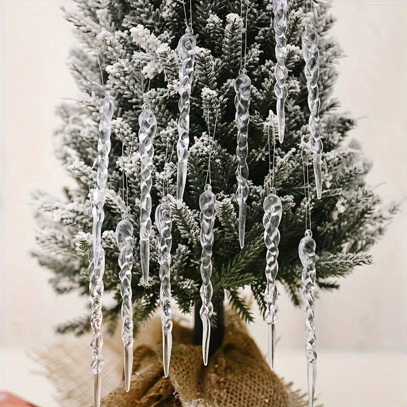 Christmas Icicle Hanging Ornament Decoration Set