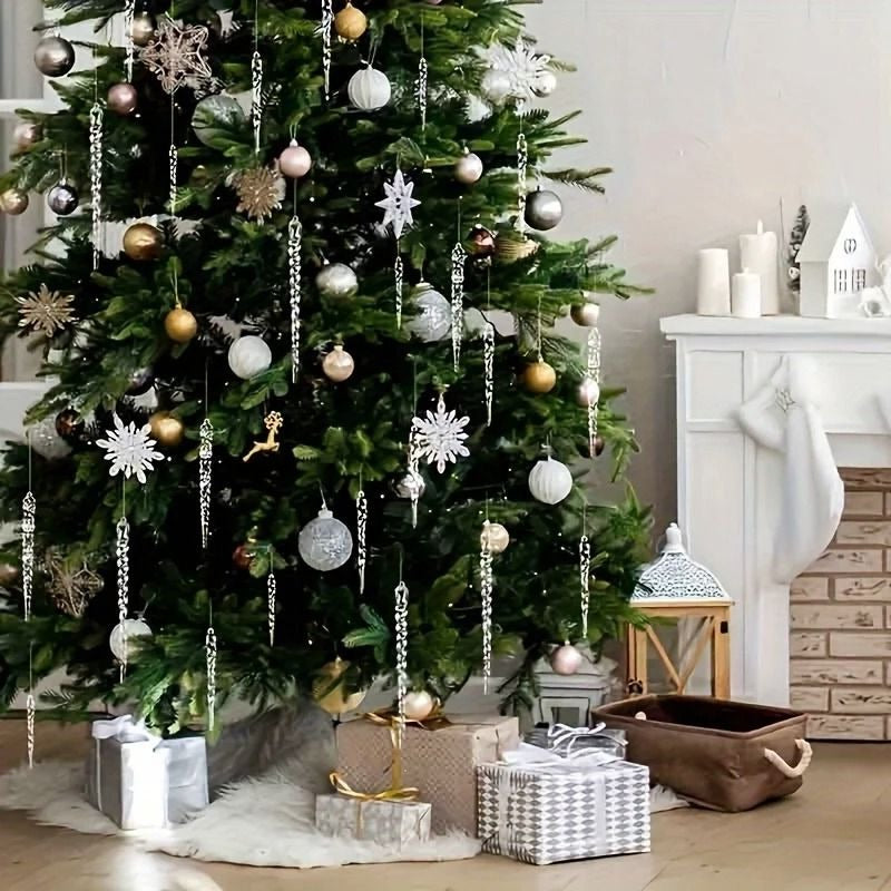 Christmas Icicle Hanging Ornament Decoration Set
