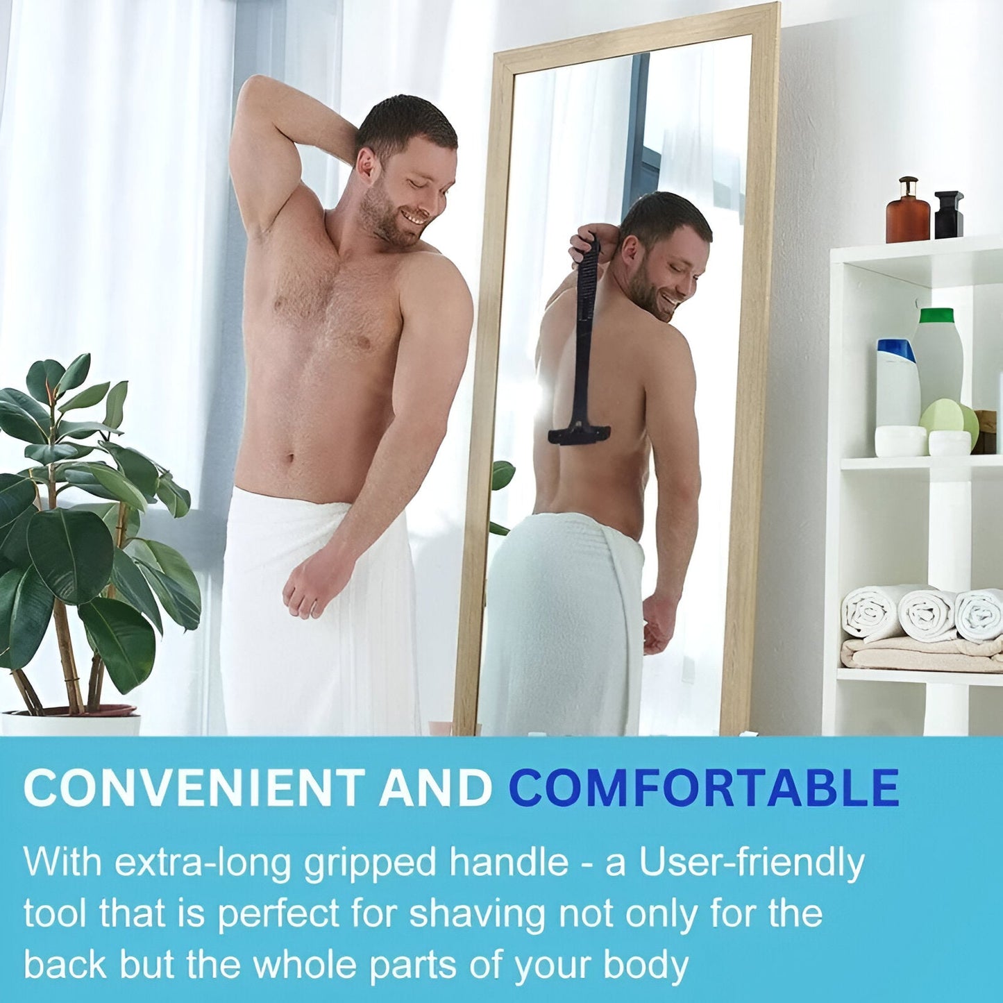 Long Handle Back Shaver for Men