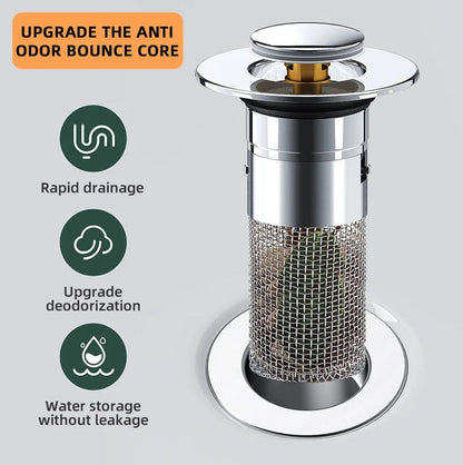 Pop-Up Anti-Clogging Sink Strainer
