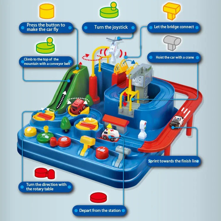 Kids Mechanical Vehicle Track Racing Play Set