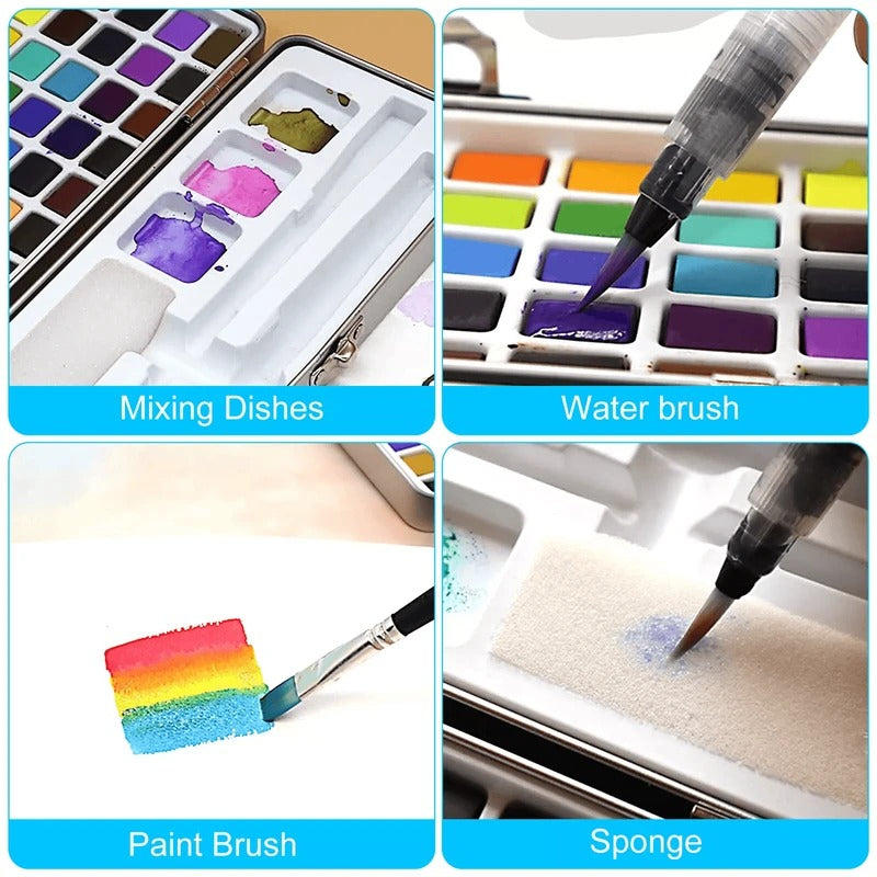 Watercolor Paint Set for Artists & Beginners