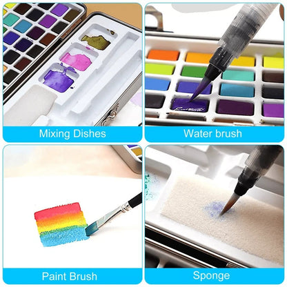 Watercolor Paint Set for Artists & Beginners