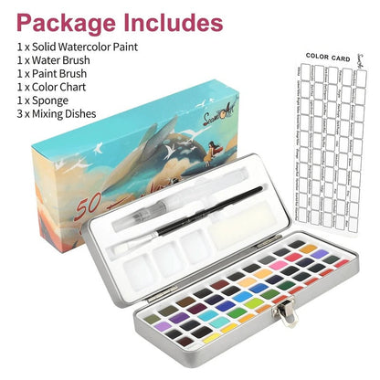 Watercolor Paint Set for Artists & Beginners